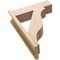 Ekena Millwork 7 1/2-in W x 24-in D x 32-in H Funston Block Rough Cedar Woodgrain TimberThane Outlooker, Primed Tan OUTUR075X24X32FST44RCPR - alternate 2